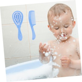 HAPINARY Set Hair Brush Soft Bristle Hair Grooming Brush Infant Hair Brush Dandruff Comb Bottle Brush Cleaner Baby Massage Brush Kids Comb Newborn Beauty Comb Take a Bath