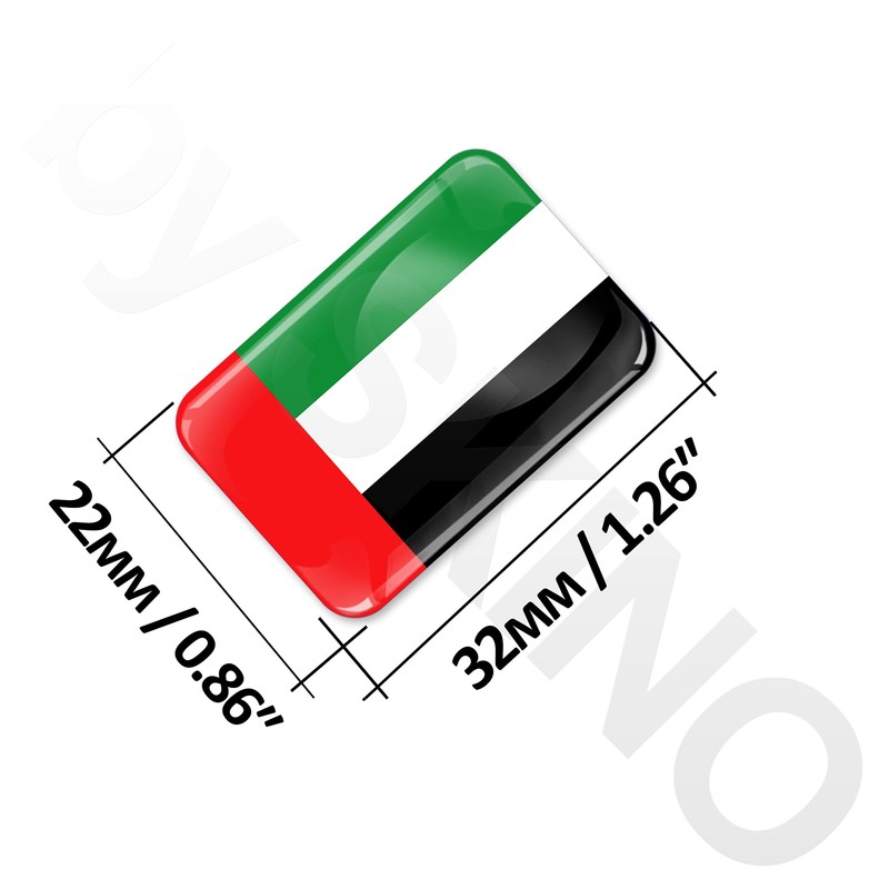 SkinoEu® 2 x 3D Sticker United Arab Emirates UAE Flag