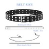 NiceYnn Double Grommet Belt with Detachable Adjustable Metal Chain -