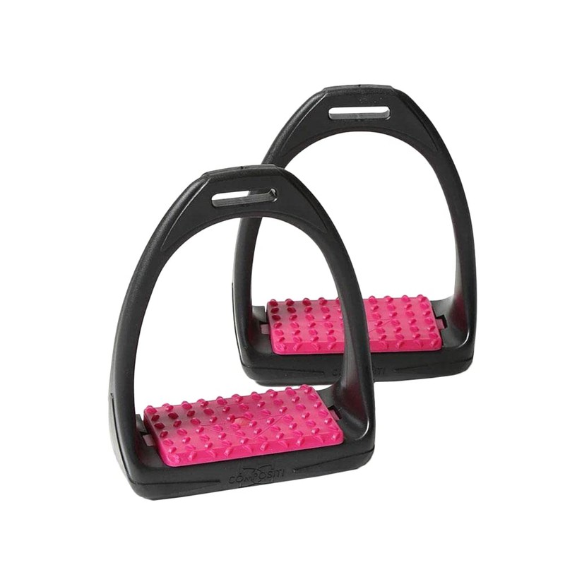 "COMPOSITI" REFLEX STIRRUPS HORSE EQUESTRIAN RIDING TACK [PURPLE] [ONE SIZE]