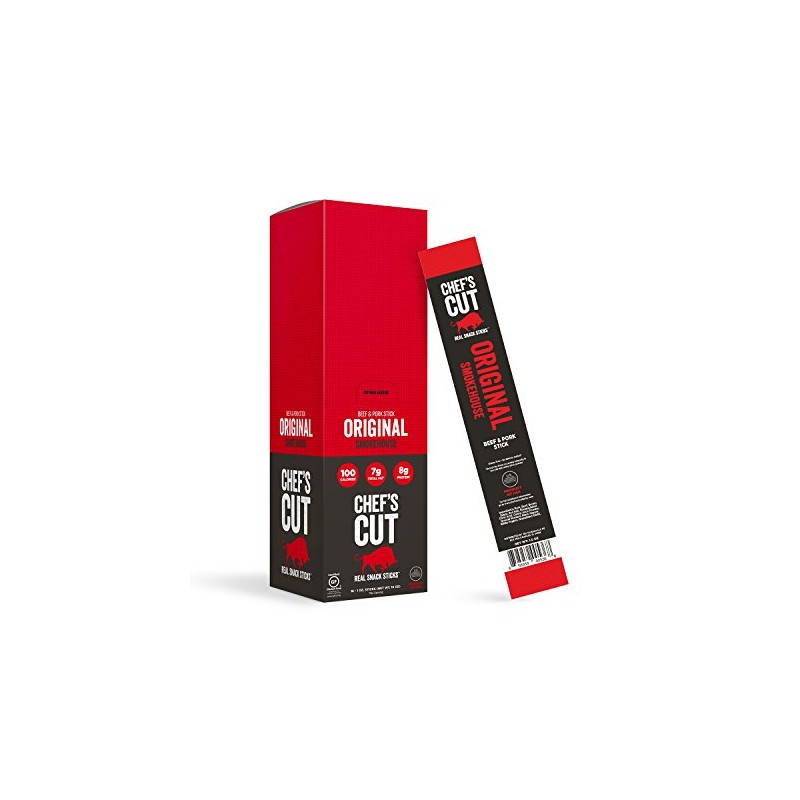 Chef's Cut Real Snack Beef and Pork Original Smokehouse Sticks,
