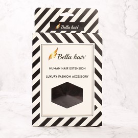 Bella Hair 100% Human Hair Bun Extension Donut Chignon Hairpieces for Both Women and Men Instant Up-Do Fake Bun Scrunchies (#1B Natural Black)