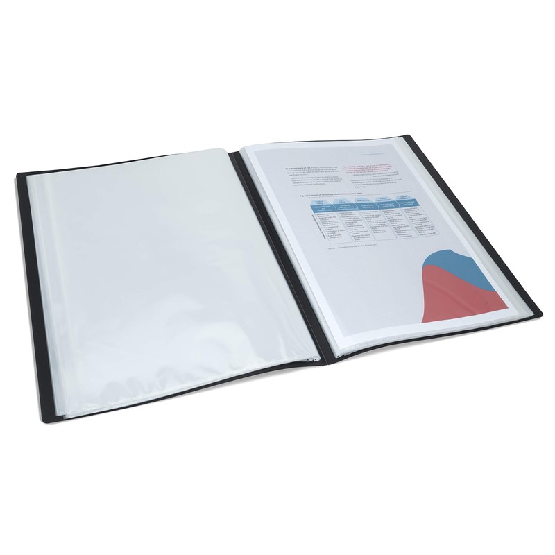 Rapesco 1645 Germ-Savvy Antibacterial A4 Presentation Folder with 100 Files