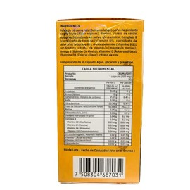 NAT Premium Ultra Turmeric Curcumin con Colágeno, Suplemento Alimenticio, 1 Cajita Con 30 Cápsulas de 500mg, Fórmula Natural con Cúrcuma, pimienta neg