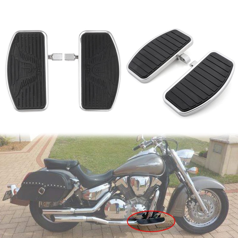 Areyourshop Motorcycle Front/Rear Footboards Floorboard for Honda Shadow Aero 750