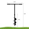 LONGRUNNEW Heavy-Duty Manual Garden Auger Drill Bit - 6" x