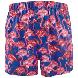 ROCK ATOLL - Calzoncillos tipo calzones de algodón suave para hombre, diseño divertido de talla S-XXL, Estampado de flamenco brillante, Large