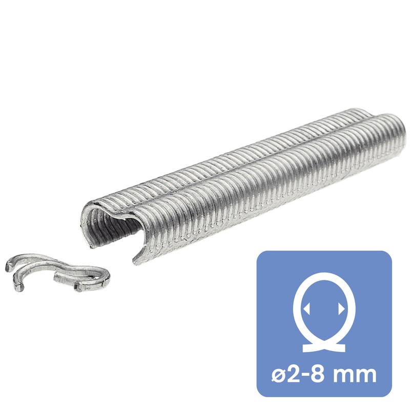 Rapid High Performance Galvanised Fence Hog Rings, VR16, 2-8 mm,