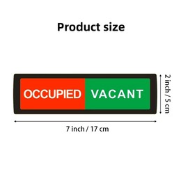 Leitungg Vacant Occupied Privacy Sign, Vacant Occupied Door Sign For Home Office Restroom Conference Hotels Hospital, Slider Door Indicator Tells Whether Room Vacant or Occupied, 7'' x 2'' - Black