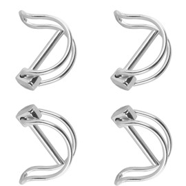8 x 45 mm Safety Pin, Folding Pipe Pins, Pack of 4, Folding Pin with Snap Closure, Splint, Safety Pin, for Farm, Lawn, Garden