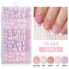 150Pcs French Tip Press on Nails Short Square Fake Nails