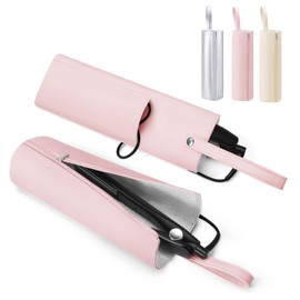 Aenfaiy 2-in-1 Heat Resistant Mat & Bag for Hair Styling Tools, Hanging Curling Iron Holder Flat Iron Holder with Zip, Portable Hot Hair Tools Travel Bag, Hair Straightener Mat Pouch for Countertop
