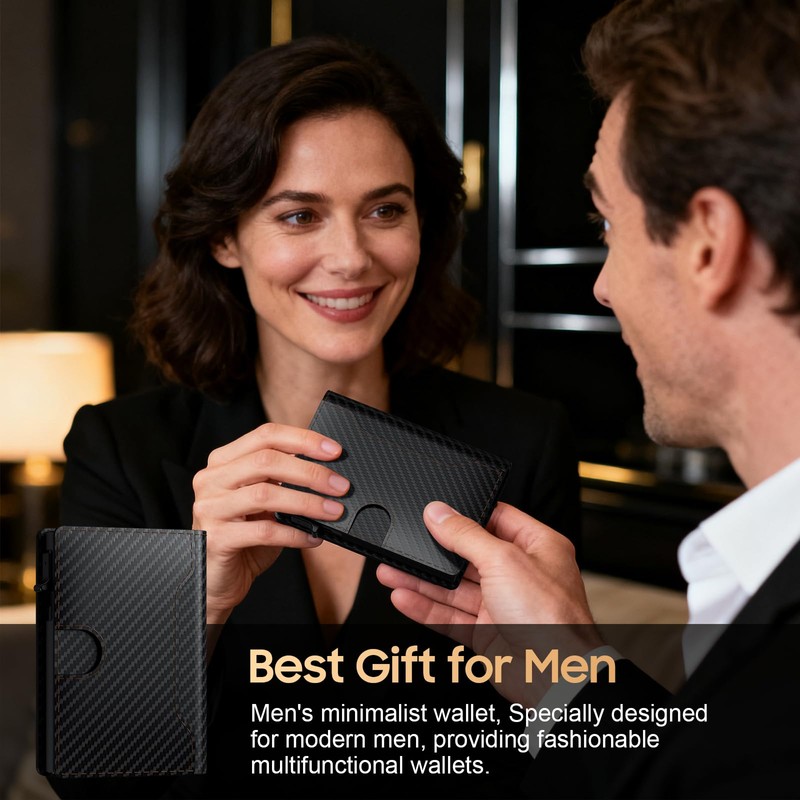 Frapkom Wallet for Men 8-11 Cards, Smart Pop Up Card