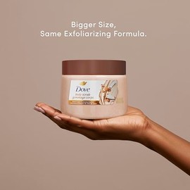 Dove Brown Sugar and Coconut Butter Body Scrub Exfoliates and Deeply Nourishes for Smooth, Radiant Skin 15 oz                                         