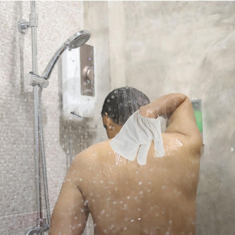 Guante Exfoliante Corporal de Seda Cruda Diseño Dos Dedos COLLBATH