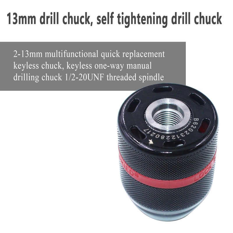 Follde Keyless Drill Chuck for Milwaukee M18, 1/2" Mount 1.5-13mm