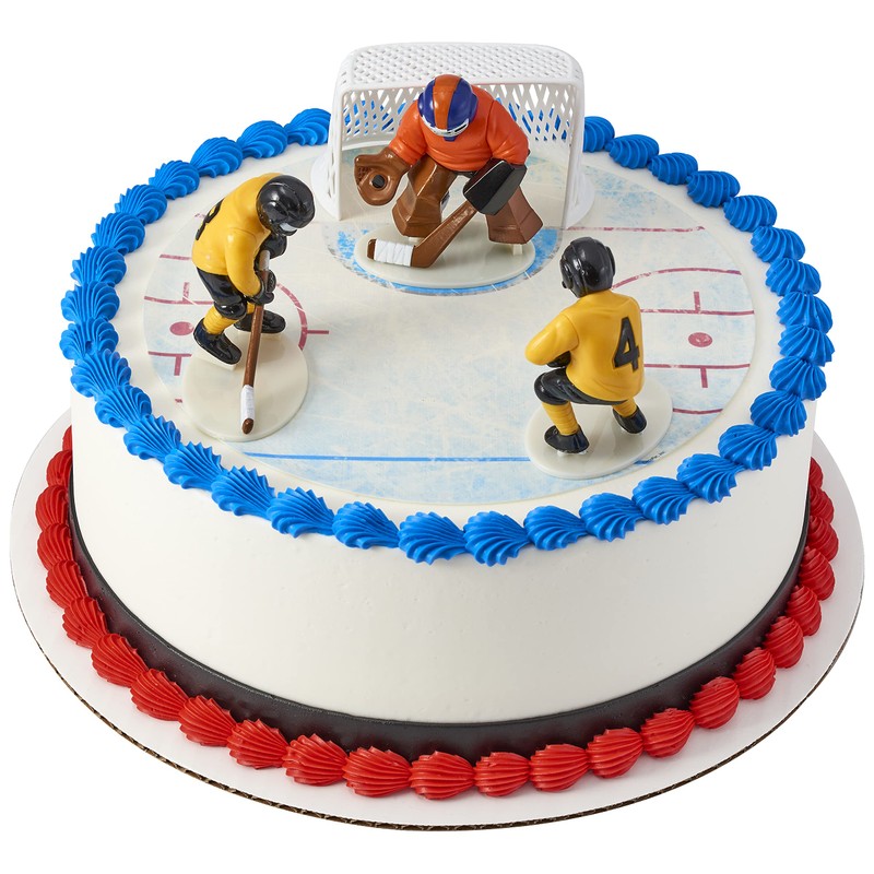 Hockey FaceOff DecoSet Cake Decoration