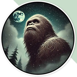 Extra Large 460mm 'Sasquatch by Moonlight' Permanent Sticker Decal for Cars/Windows/Bins/Walls (DW00131743)
