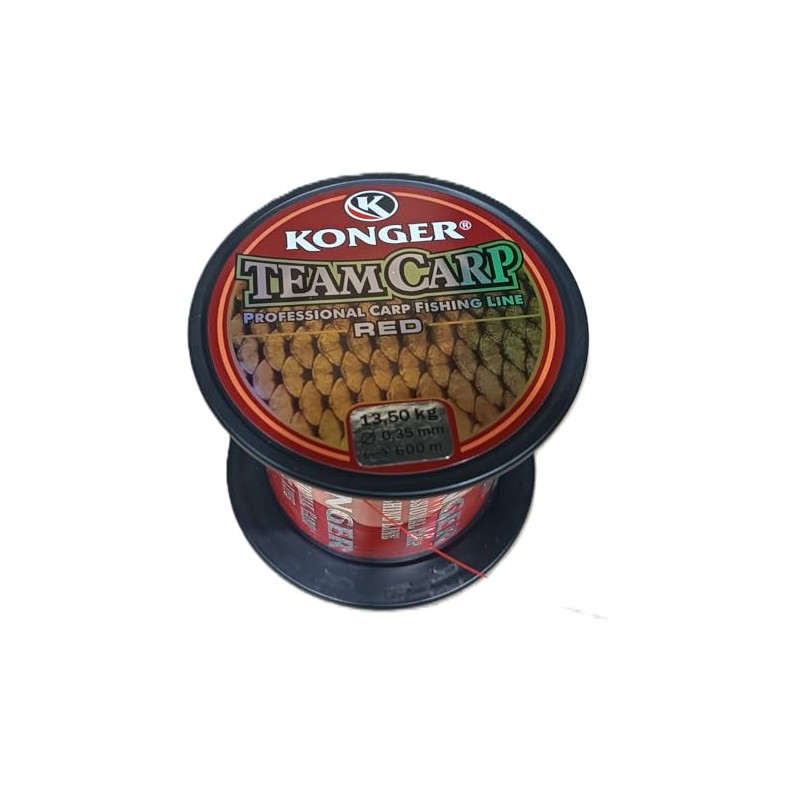 Konger Team Carp Red Fishing Line Fast Sinking 600 m