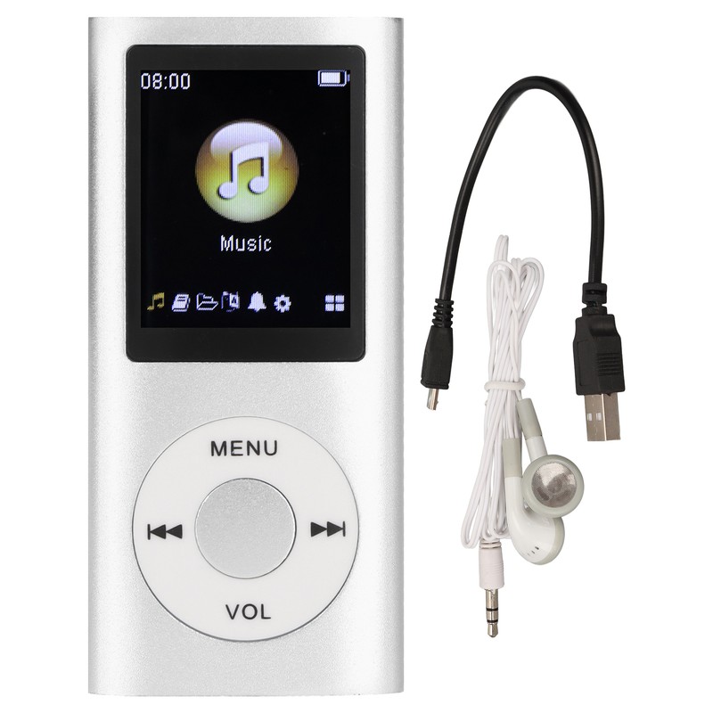 MP3 Player Stylish Multifunctional Lossless Sound Slim 1.8 Inch LCD