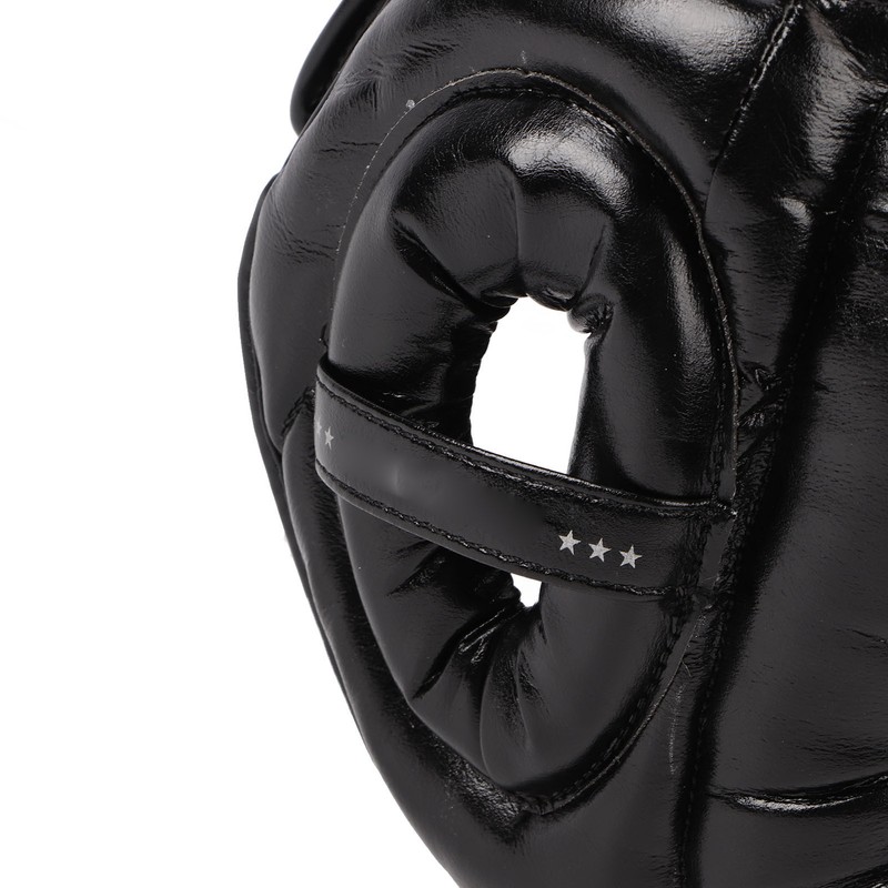 Boxing Headgear Black Head Guard Large Full Coverage PU Shock