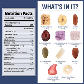 Ternio Oatmeal Instant, Freeze-Dried Fruit & Yogurt Oats Snack - 1LB (454g) - High Protein & Fiber Cereal Breakfast, Healthy Snack for Adults & Kids