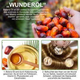 P-Beauty Organic Batana Oil 3 x 120 g - for Hair Growth & Hair Care, Moisture for Hair, Skin & Nails - Strengthens Hair Follicles, Repairs Split Ends & Hair Damage, Anti-Frizz, Shiny & Smooth Hair