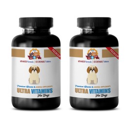 Dog Energy Supplement - Ultra Dog Vitamins - Premium Vitamin and Minerals - Healthy Solution - Dog Mineral Supplement - 240 Treats (2 Bottles)