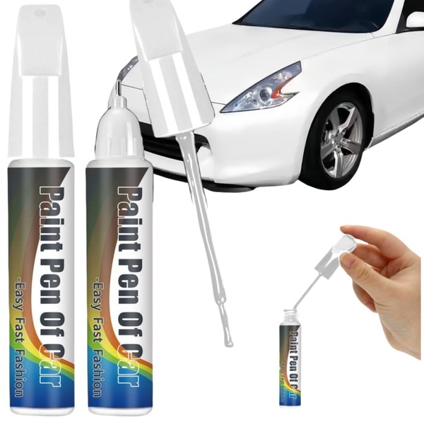 Cutiolly Car Paint Pen, 2 Pieces Paint Pen White, Car