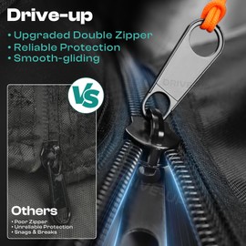 Drive-up Golf Cart Enclosure, Club Car Enclosure Fits for 4 Passengers Club Car Precedent Golf Cart, 600D Waterproof Portable Golf Cart Cover 4 Passenger with Zippered Doors and 4-Sided Clear Window