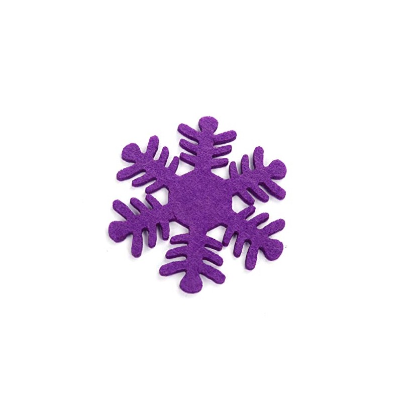 YYCRAFT 20 Felt Snowflake for Christmas Decorations Ornaments 3.5 Inch-Purple