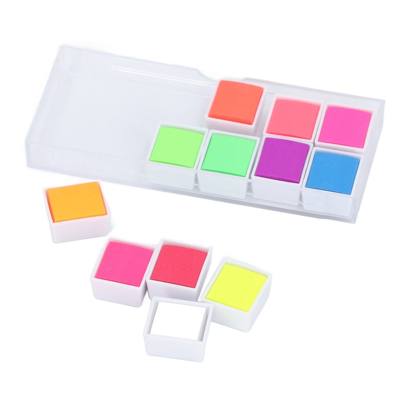 Neon Watercolor Paint Set 12 Colors Fluorescent Solid Art Supplies