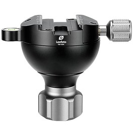 LEOFOTO YB-75SK 75mm Leveling Half Ball Adapter & Arca/RRS Compatible Clamp w Bubble Level for Bowl Tripod Short Handle Low Profile