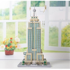 4669 PCS Empire State Micro Mini Building Blocks Set, ABS Plastic Architectural Model, World Famous Architecture Model Toy Home Decoration Gift, 3D Puzzle, Realistic Design For Commemorative Toy Gift
