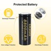 ABCTOY 26650 Rechargeable Battery 3.7Volt Large Capacity 8800mAh Flat Top