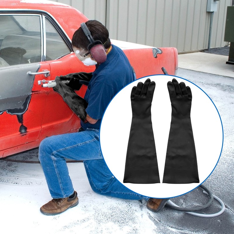Sand Blasting Gloves for Sandblast Cabinet Gloves 60x20cm