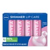 NIVEA NIVEA Shimmer Lip Care, Shimmery Lip Balm Pack with