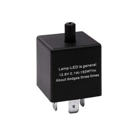 HUIQIAODS 12 V Flasher Relay 3 Pin Adjustable Indicator Relay for LED Indicator Electronic Vehicle Car Motorcycles