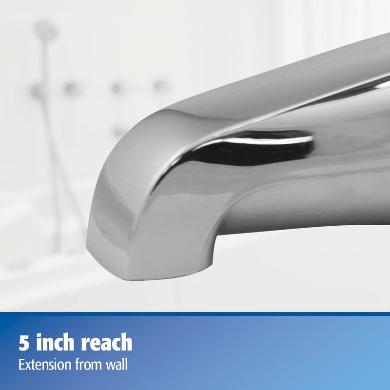 Plumb Pak PP825-33 PP825 Universal Fit Bath Tub Spout, Without