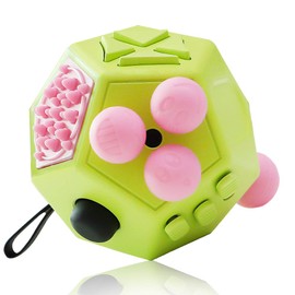 VCOSTORE 12 Sided Fidget Toys,Dodecagon Fidget Toys Relieves Stress and Anxiety Relaxing Magic Cube for Adults and Kids with ADHD,OCD,ADD,Green
