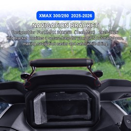 TOTHERIDER Motorcycle GPS Navigation Mount Bracket Cell Phone Bar Holder 22MM For Yamaha XMAX300 XMAX250 Xmax 300/250 Tech Max 2025 2026 Accessories Handlebar Navigation Holder Extender (Black)