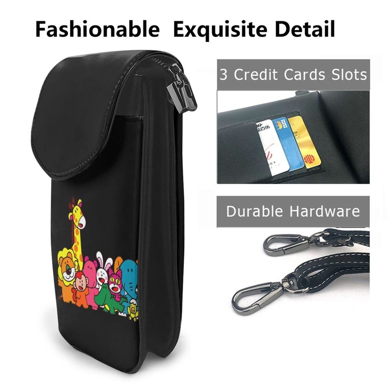 JMI Animal Smartphone Pouch, Genuine Leather, Shoulder Bag, Thin, Women's,