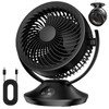PISLIOU 12000mAh Rechargeable Desk Fan, Portable Air Circulator - 6