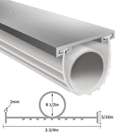 Garage Door Seals Bottom Rubber with Pre-drilled Aluminum Track Retainer Base Kit,Heavy-Duty U Shape +O Ring Combination Garage Door Weather Stripping Kit (20Ft, White)