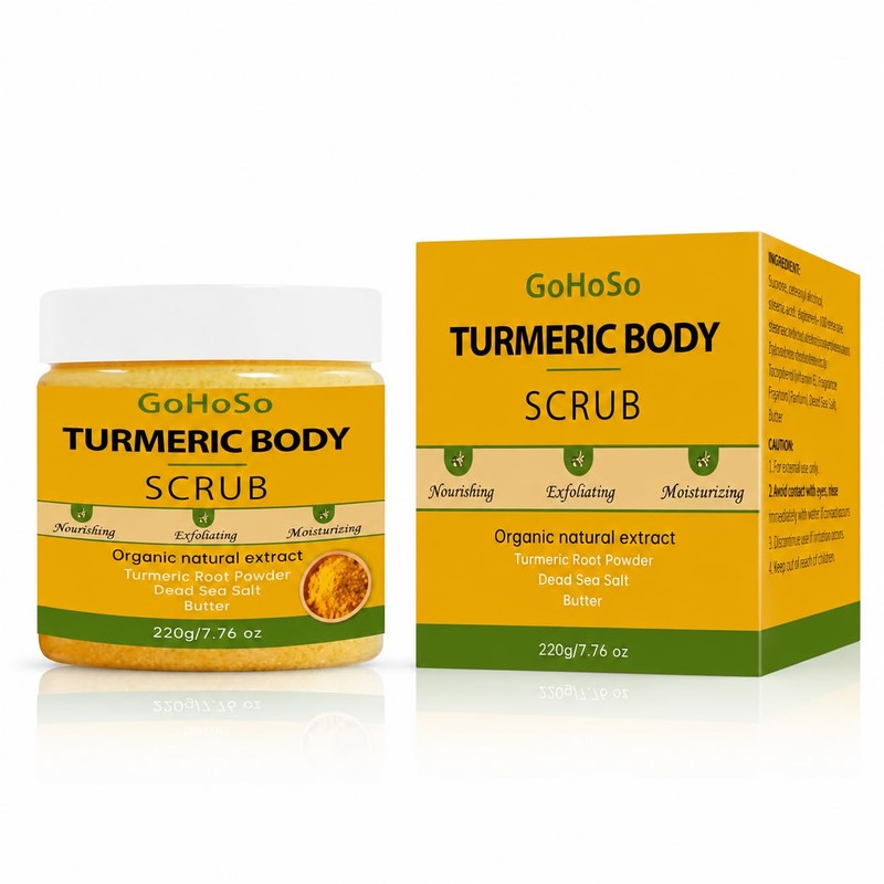 Turmeric Body Scrub with Dead Sea Salt and Butter, 7.76