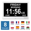 TROCOTN 10 Inches Digital Clock Day Clock Large Display Alarm