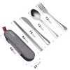 Travel Utensils with Case, Quatish Portable Silverware Set for Work,
