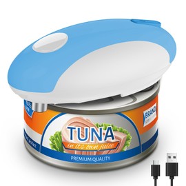 USB Rechargeable Electric Can Opener – Battery Operated, One Touch Automatic Operation, Magnetic Lid Holder & Smooth Edge Cutting, Cordless & Easy to Use for Seniors, Works with All Standard Cans