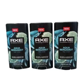 AXE (3) Axe Fine Fragrance Collection Deodorant Aqua Bergamot 2.6oz Aluminum Free