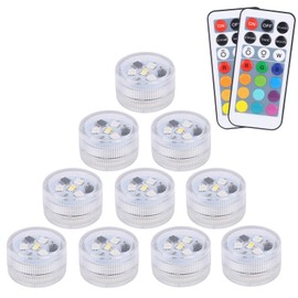 ALED LIGHT Underwater Lights, Mini Light, RGB Multi Coloured Pond Lighting, Waterproof Tea Lights, Multicoloured, Christmas Decoration for Aquarium, Vase, Bathtub, Pool, House